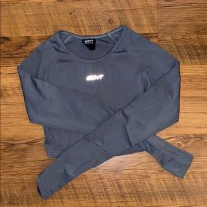 Cropped long sleeve workout top
